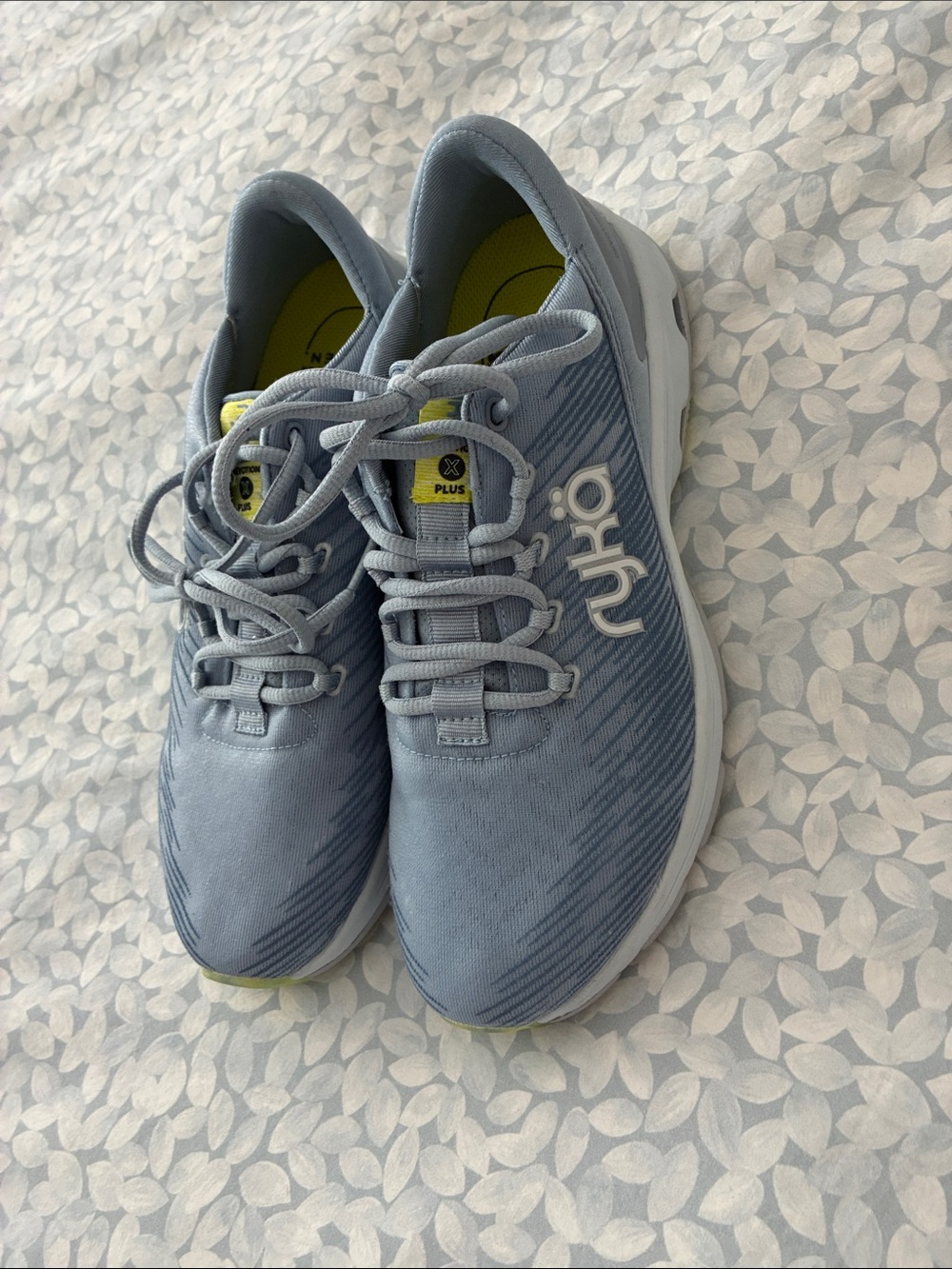 Ryka Sky Blue Lace-Up Walking Sneakers